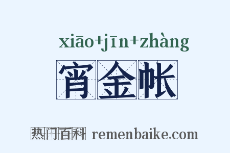 宵金帐是什么意思的图片